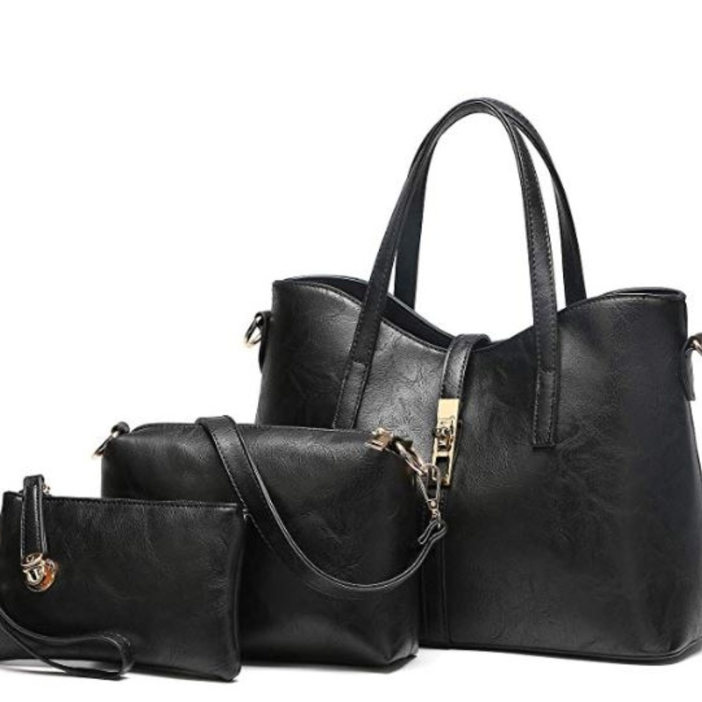 FREE SHIPPING - PURSE SET - 3 ITEMS BLACK